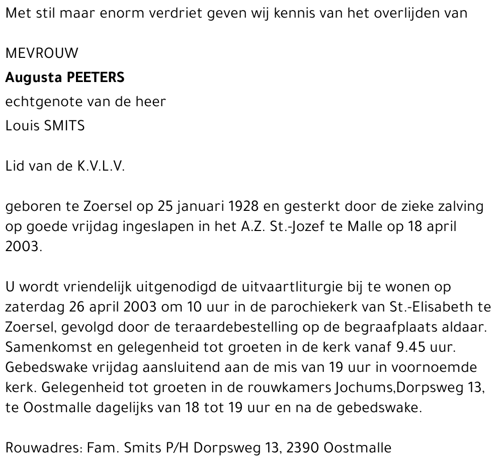 Augusta PEETERS