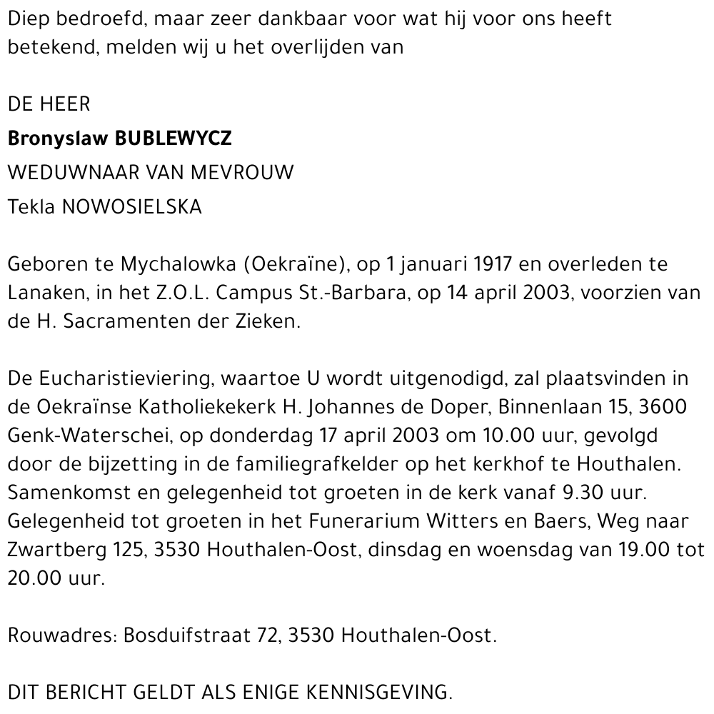 Bronyslaw Bublewycz