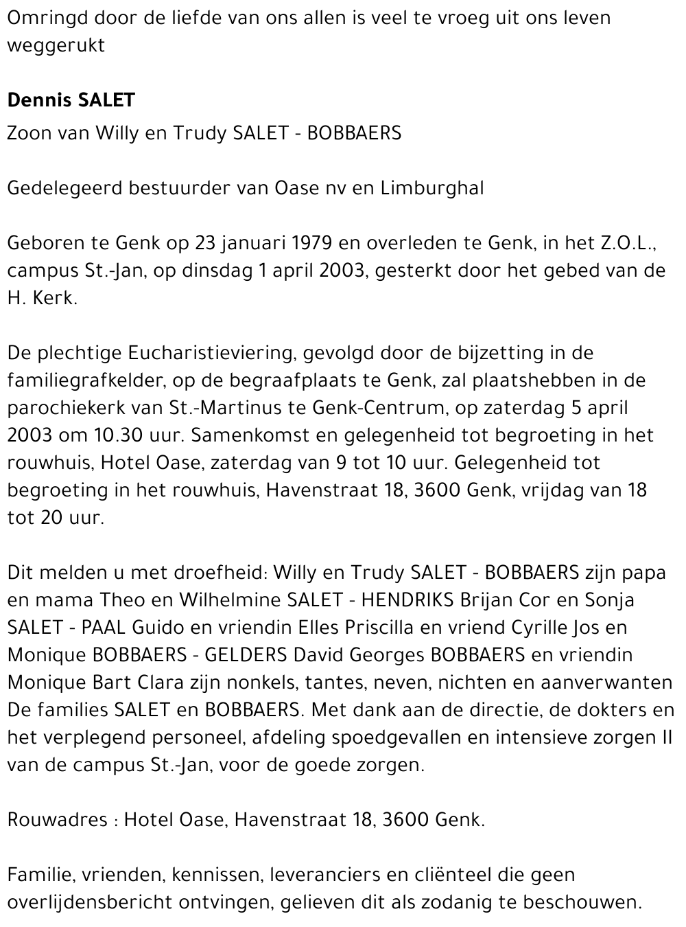 Dennis SALET