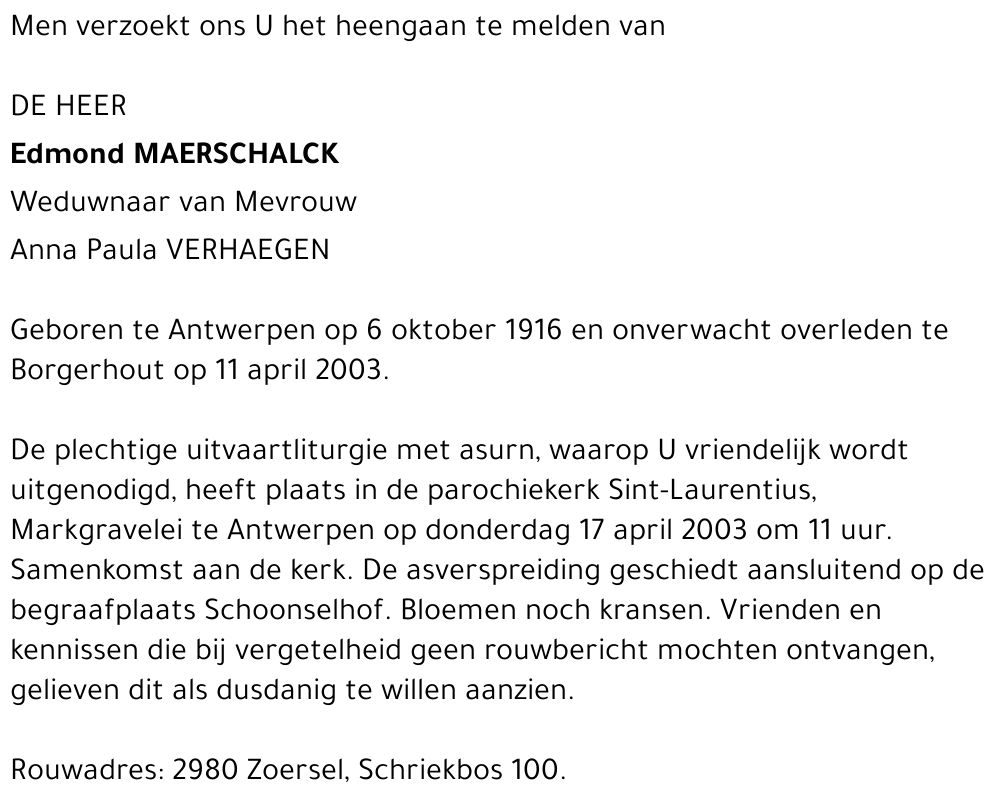 EDMOND MAERSCHALCK