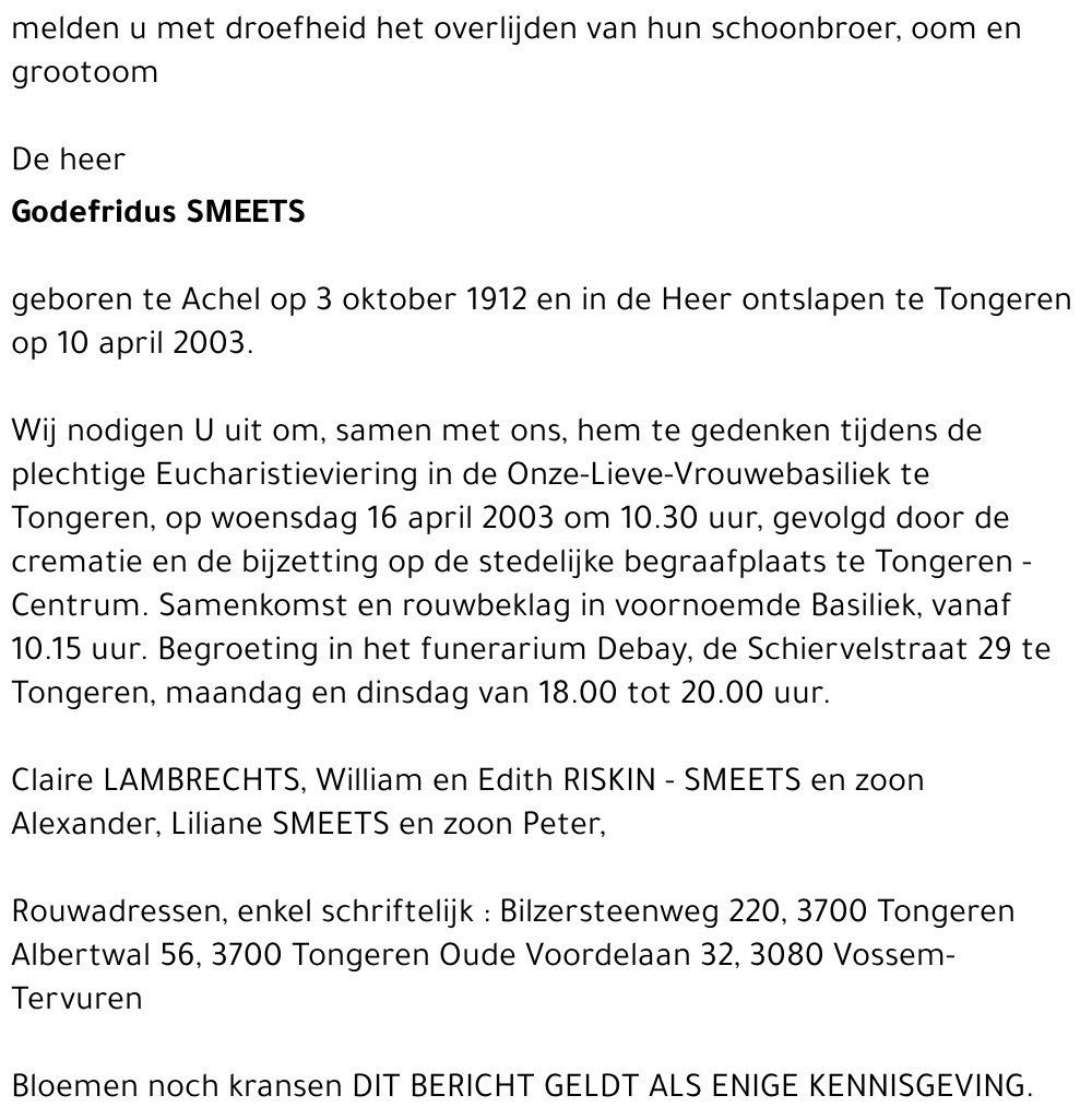 Godefridus Smeets