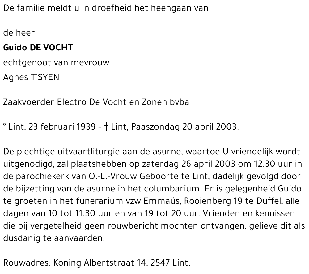 Guido De Vocht