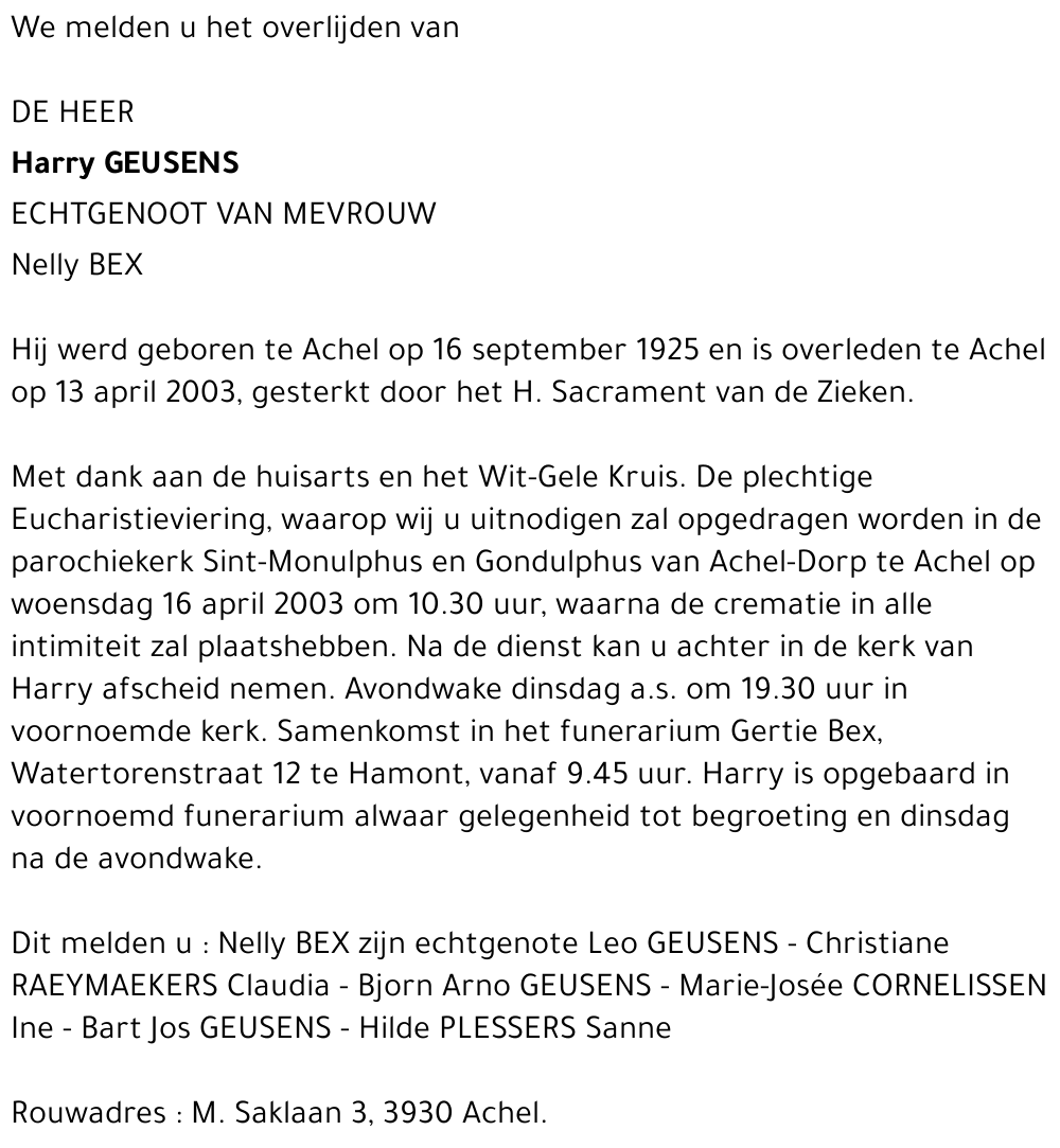 Harry Geusens
