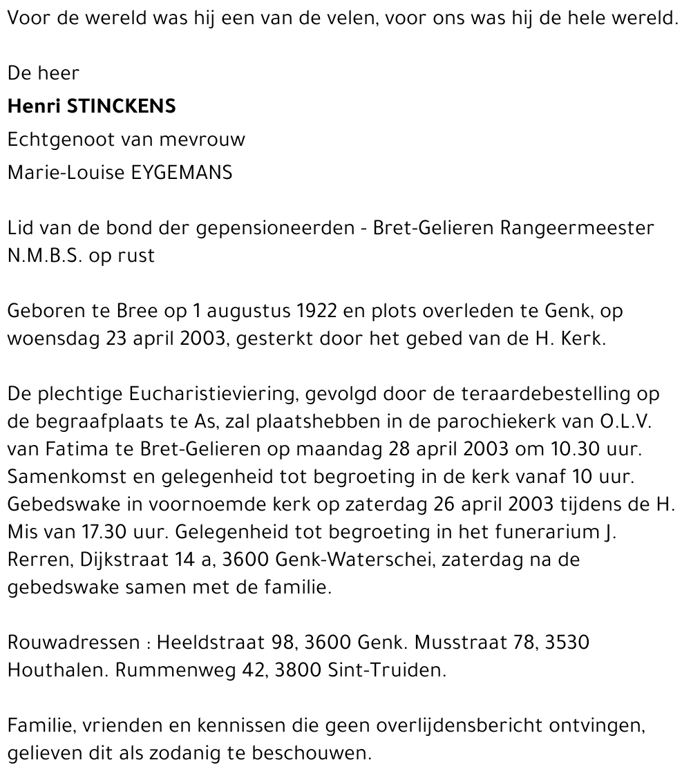 Henri STINCKENS