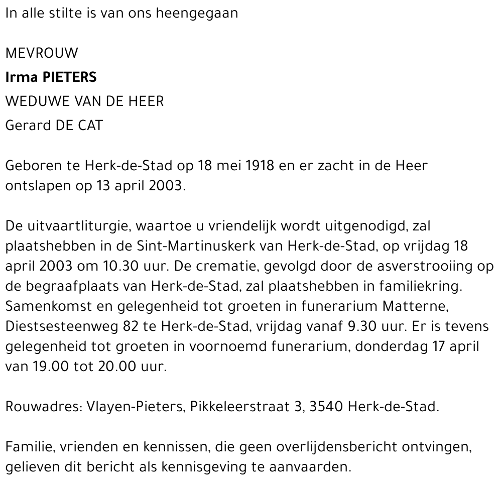 Irma Pieters