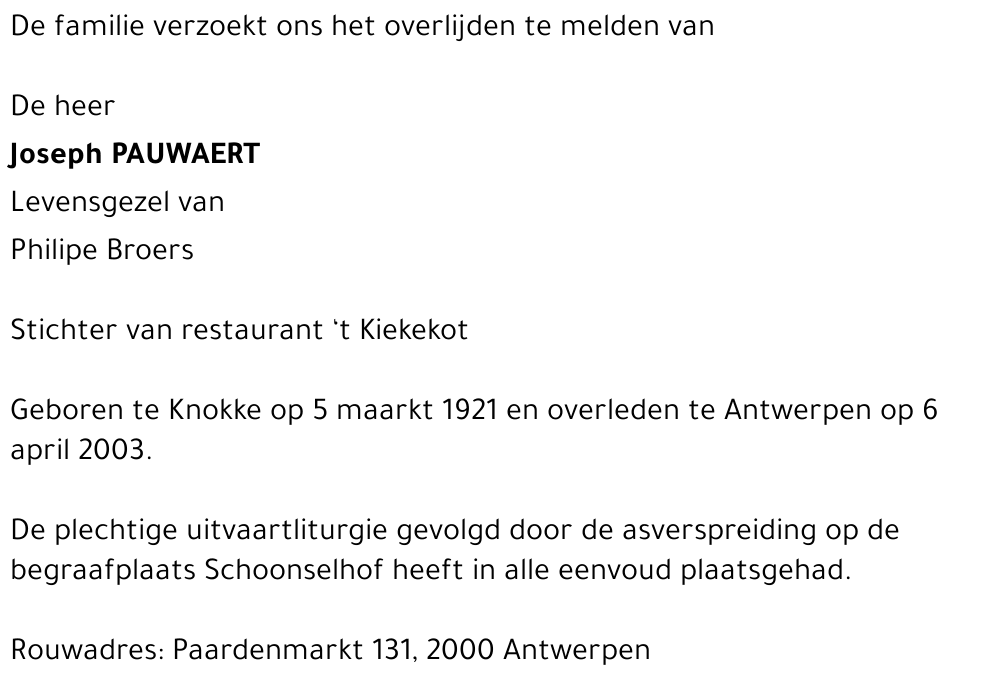 Joseph Pauwaert