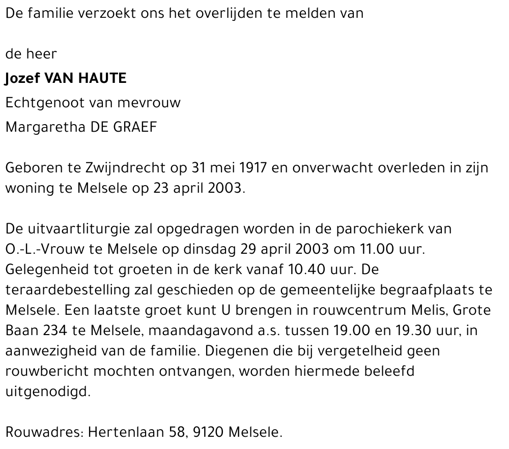 Jozef Van Haute