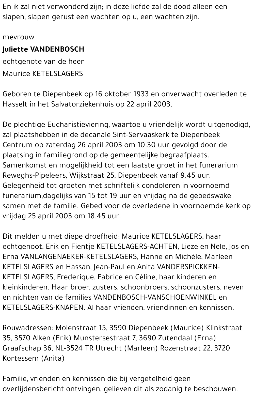 Juliette Vandenbosch