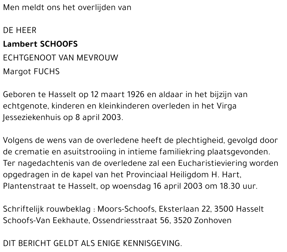 Lambert Schoofs