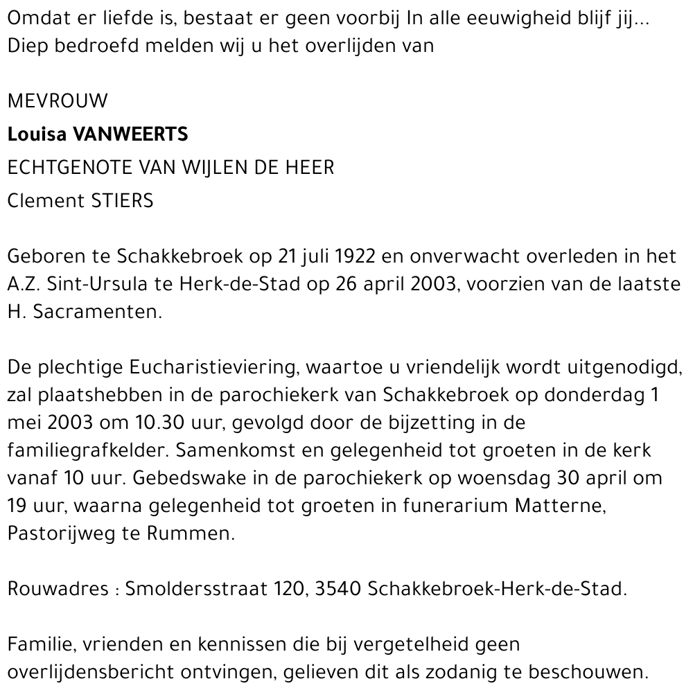 Louisa Vanweerts