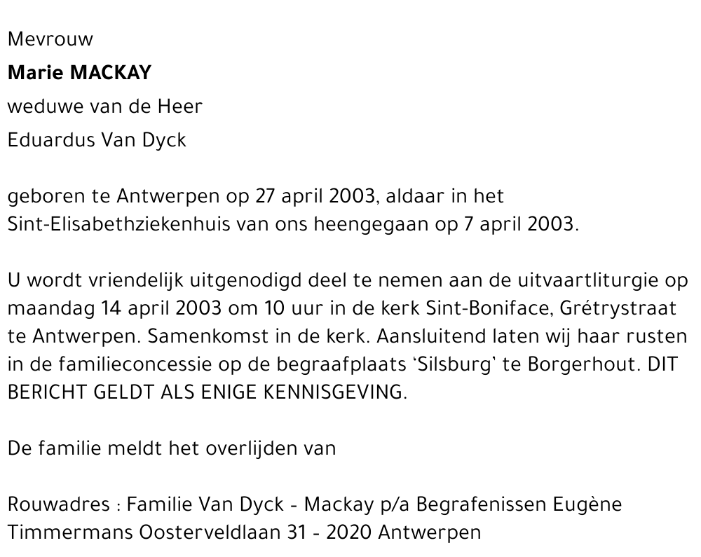Marie MACKAY