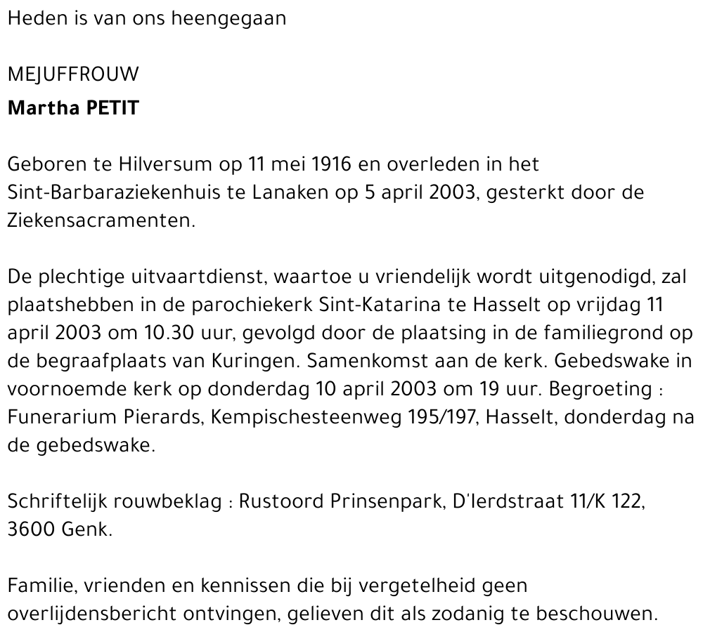 Martha Petit