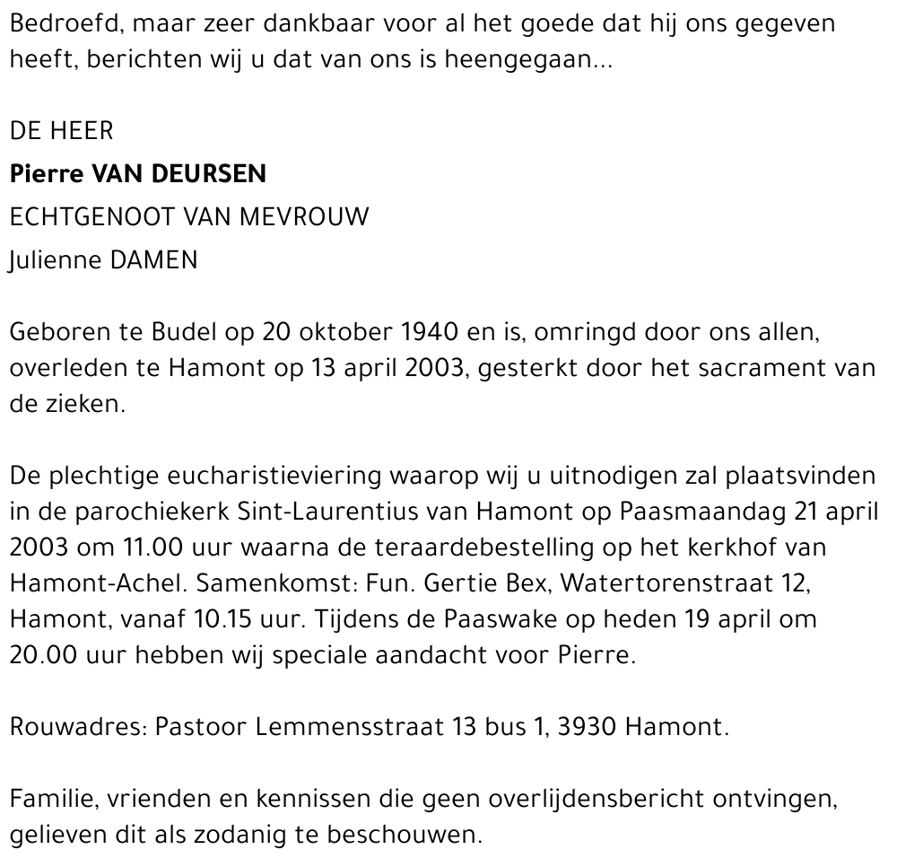 Pierre Van Deursen
