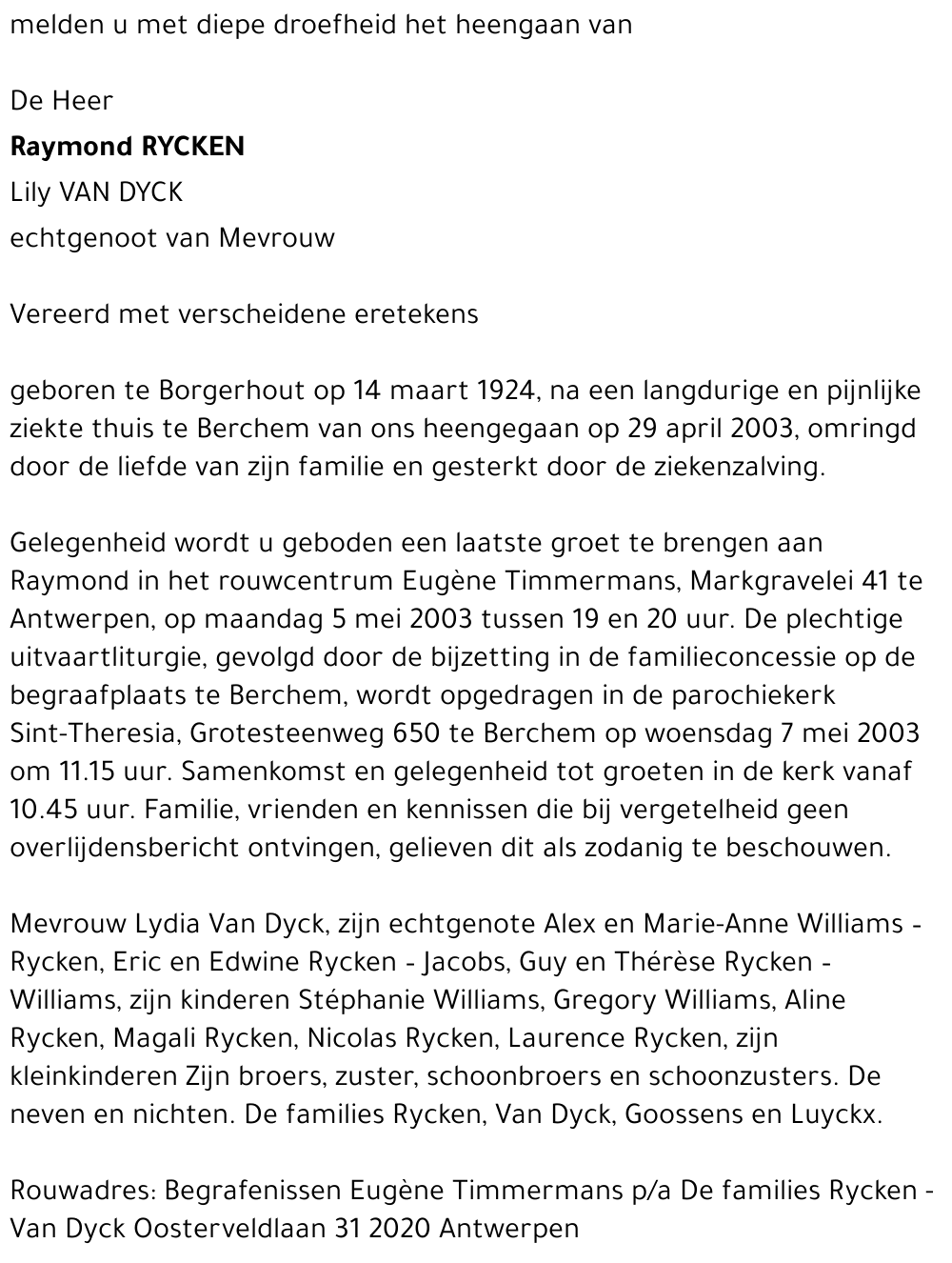 Raymondus Rycken