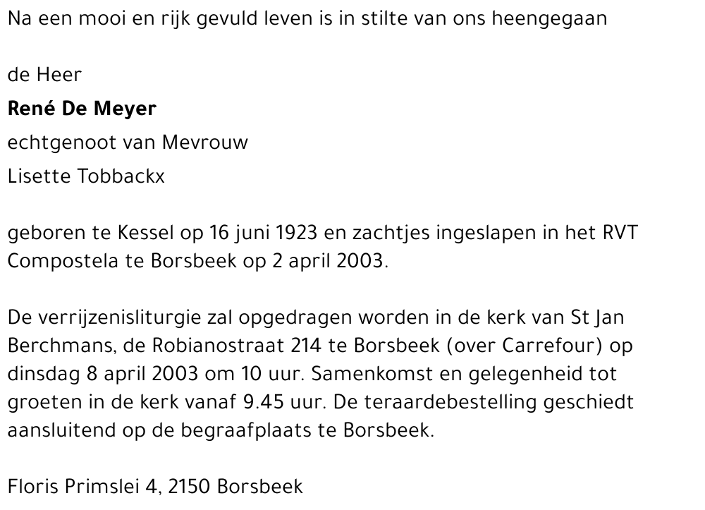 René De Meyer