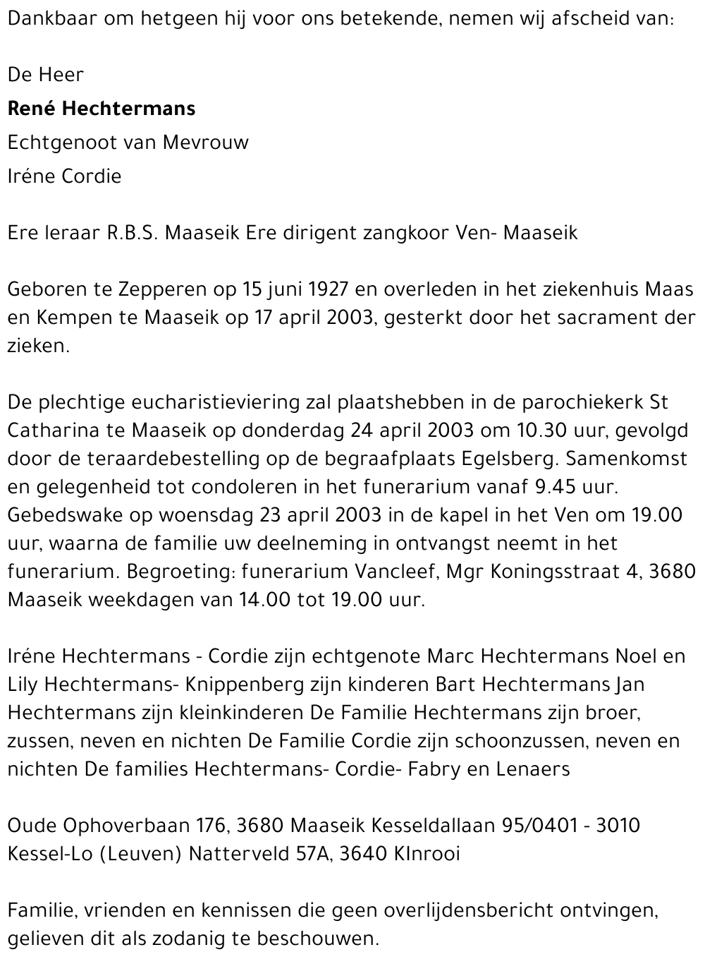 René Hechtermans