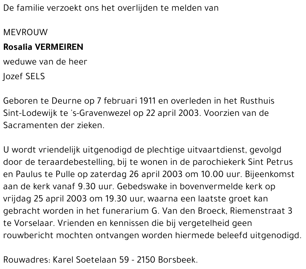 ROSALIA VERMEIREN