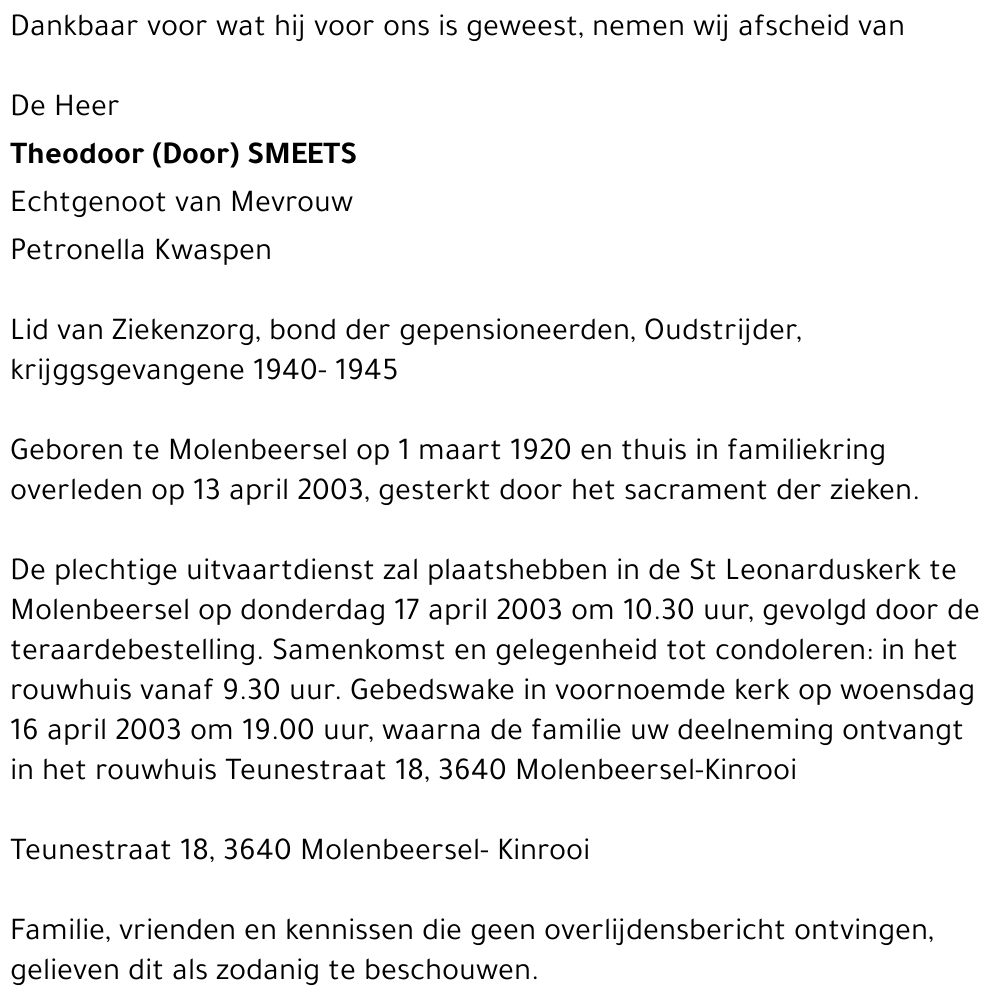 Theodoor Smeets
