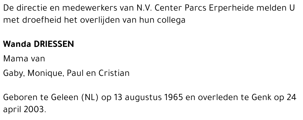 Wanda DRIESSEN