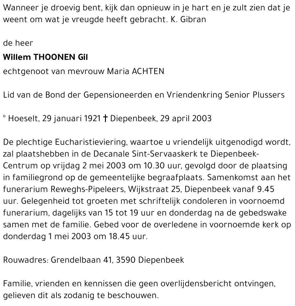 Willem THOONEN