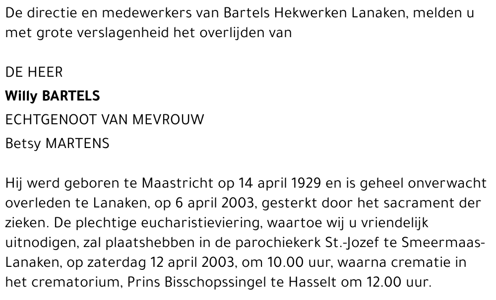 Willy Bartels