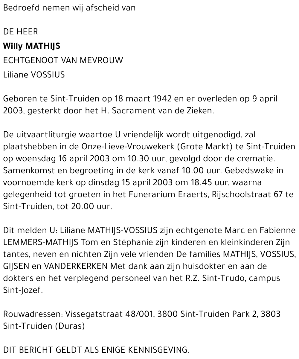 Willy Mathijs