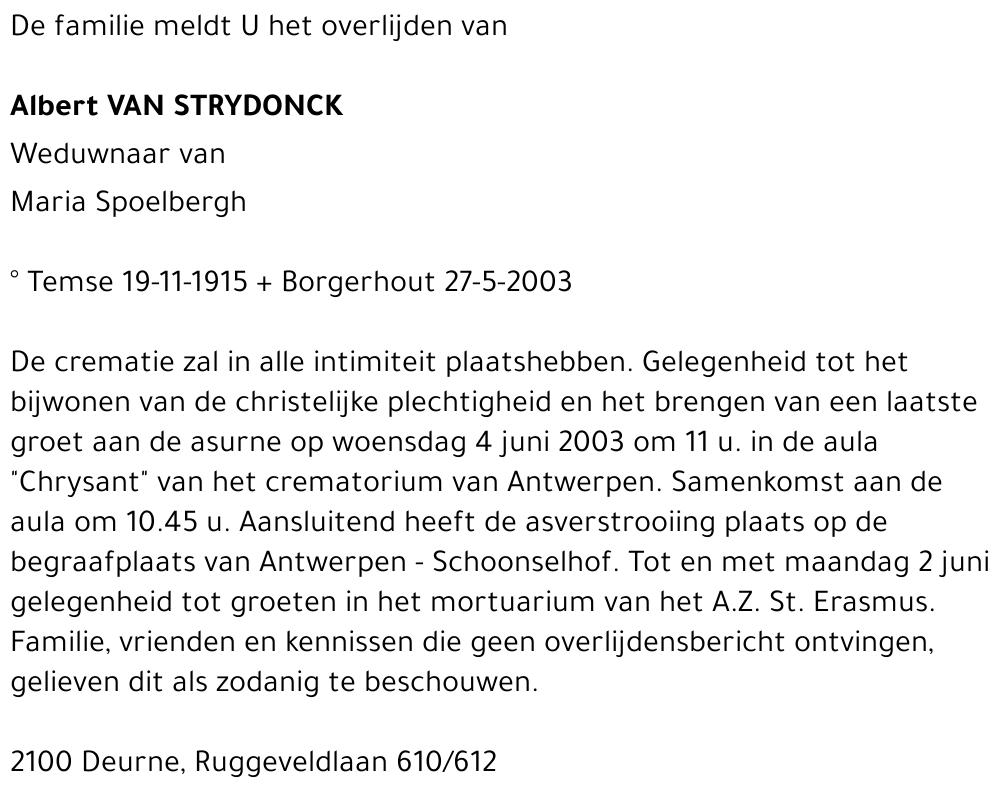 Albert Van Strydonck