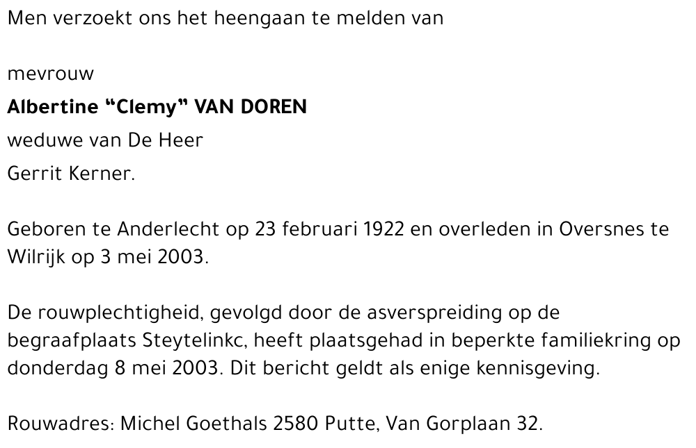 Albertine Van Doren