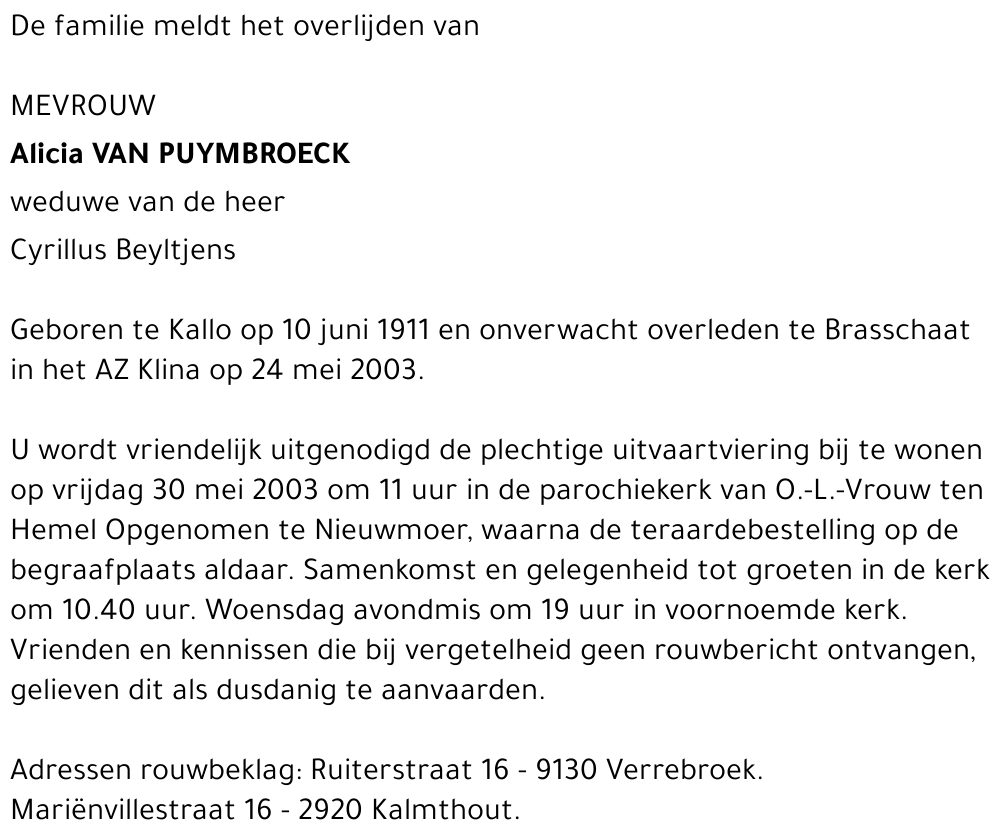 Alicia Van Puymbroeck