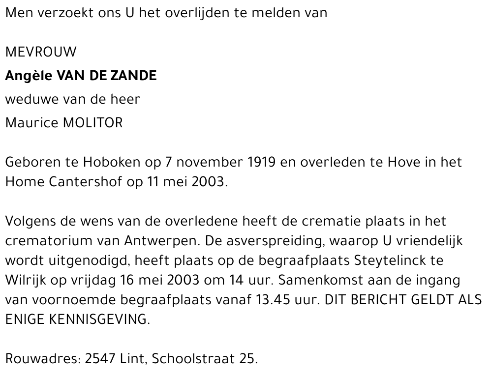Angèle Van de Zande