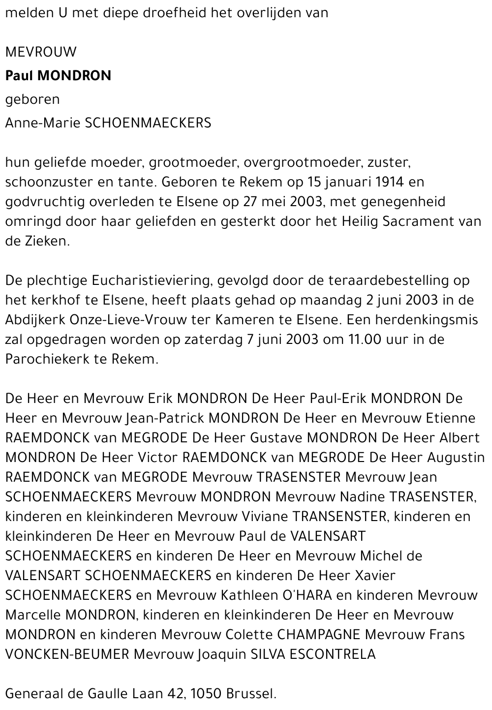 Anne-Marie Schoenmaeckers