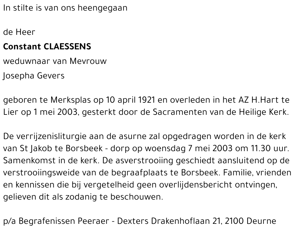 Constant Claessens