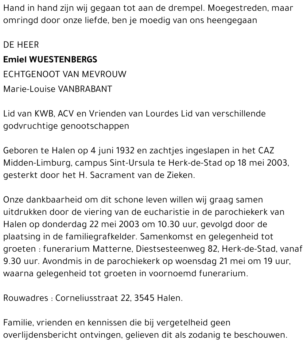 Emiel Wuestenbergs