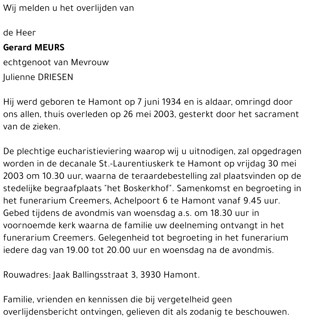 Gerard MEURS