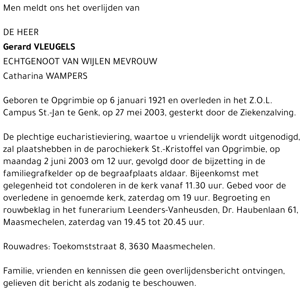 Gerard Vleugels