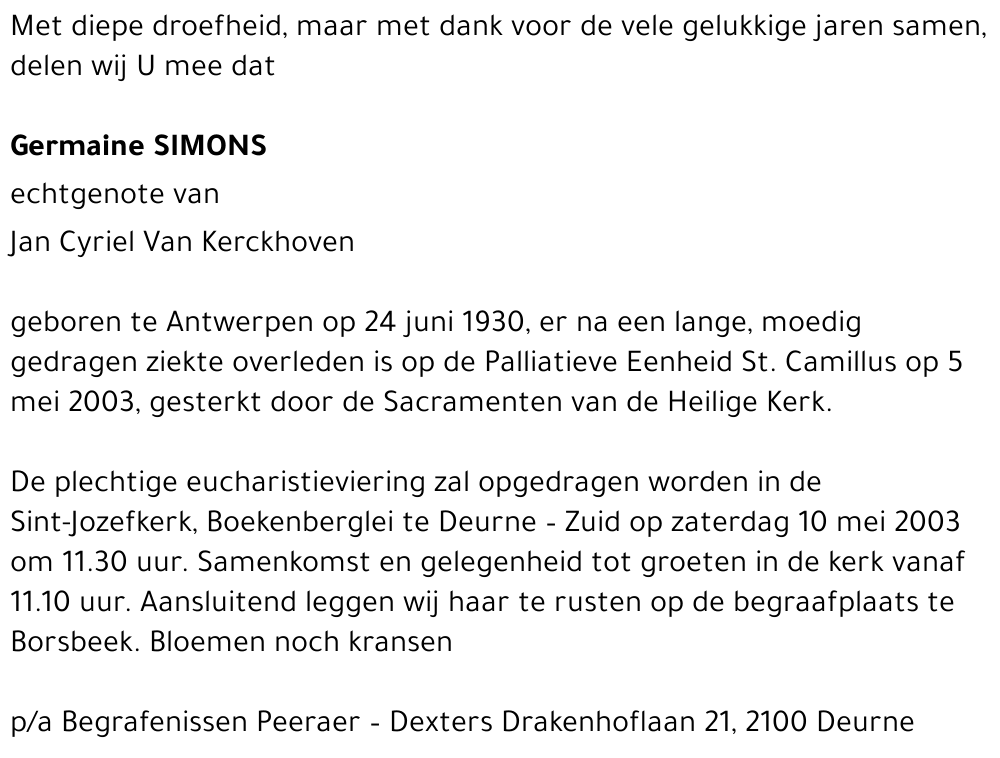 Germaine Simons