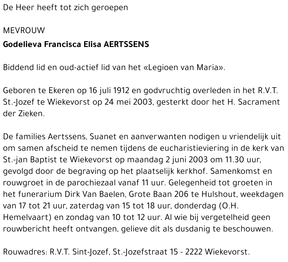 GODELIEVE AERTSSENS