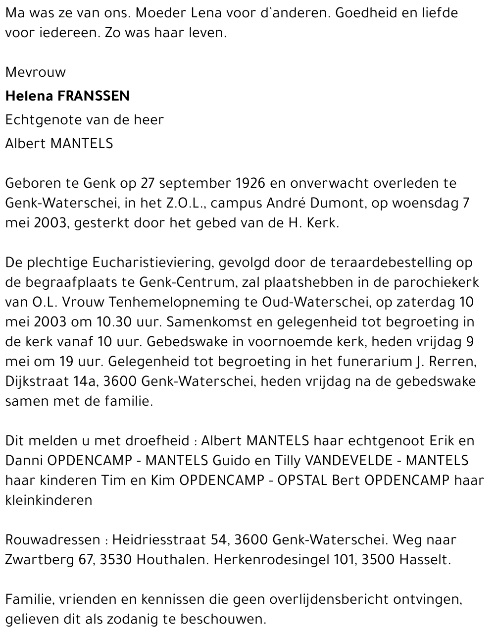 Helena FRANSSEN