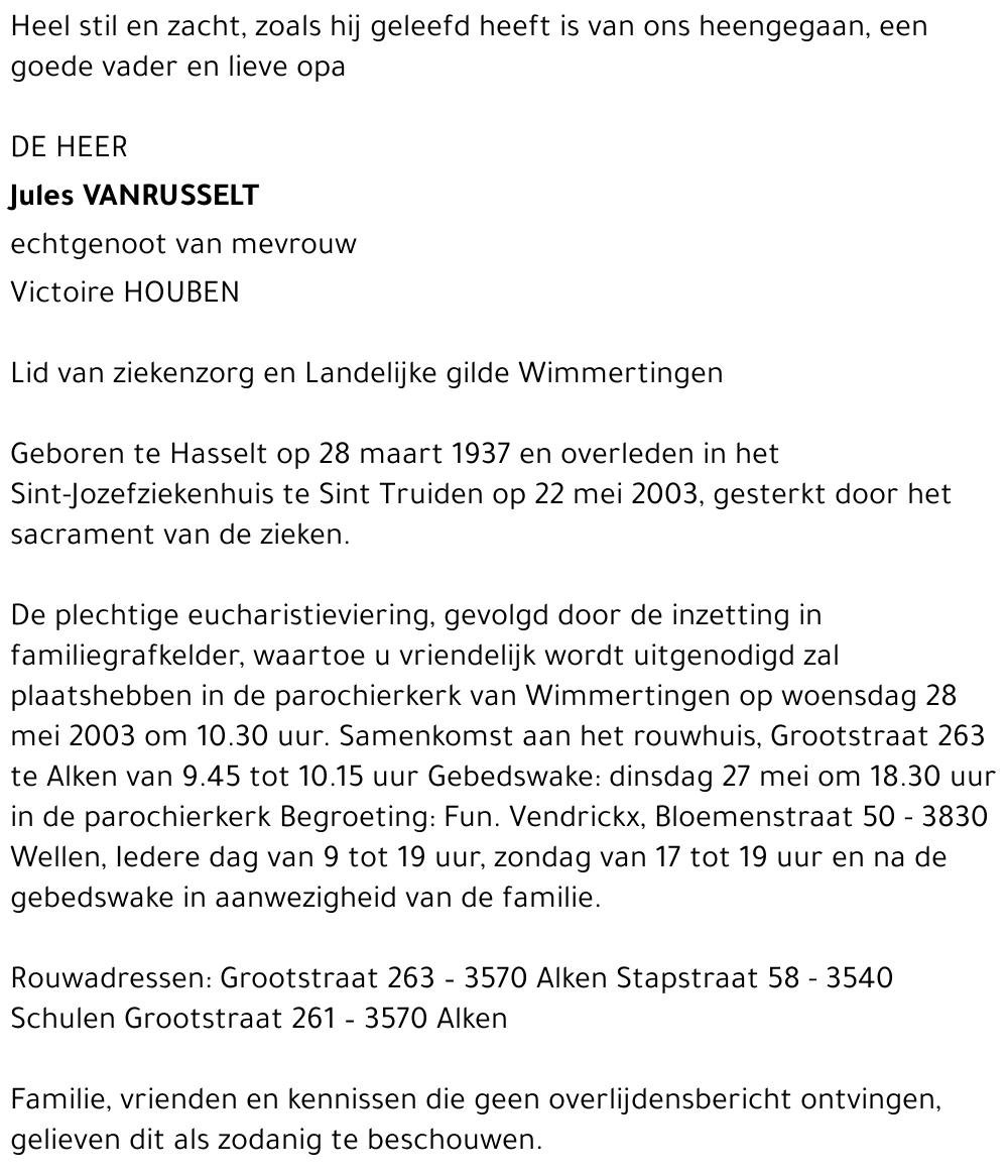 jules Vanrusselt