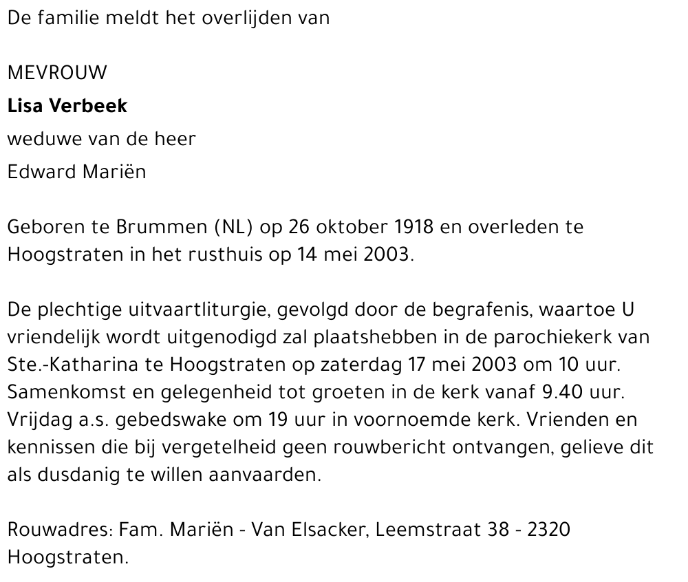 Lisa Verbeek