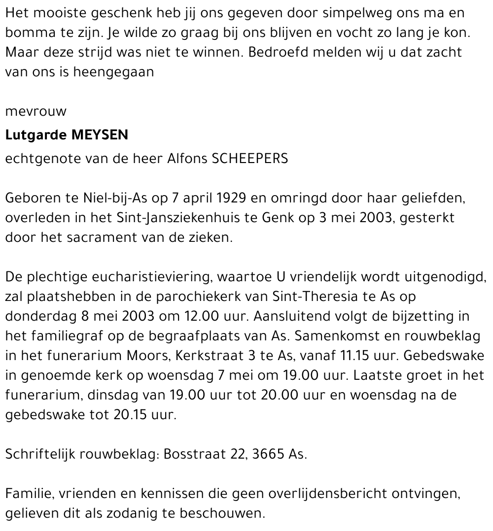 Lutgarde Meysen