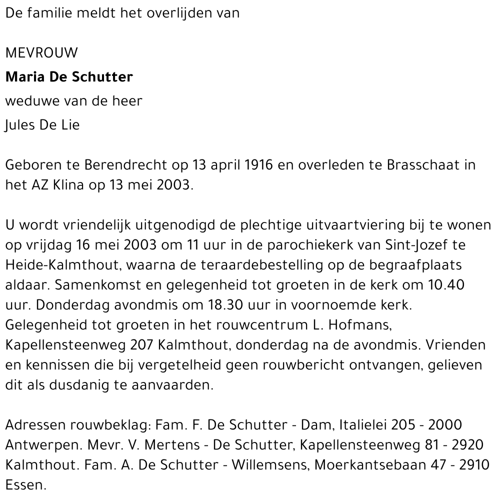 Maria De Schutter
