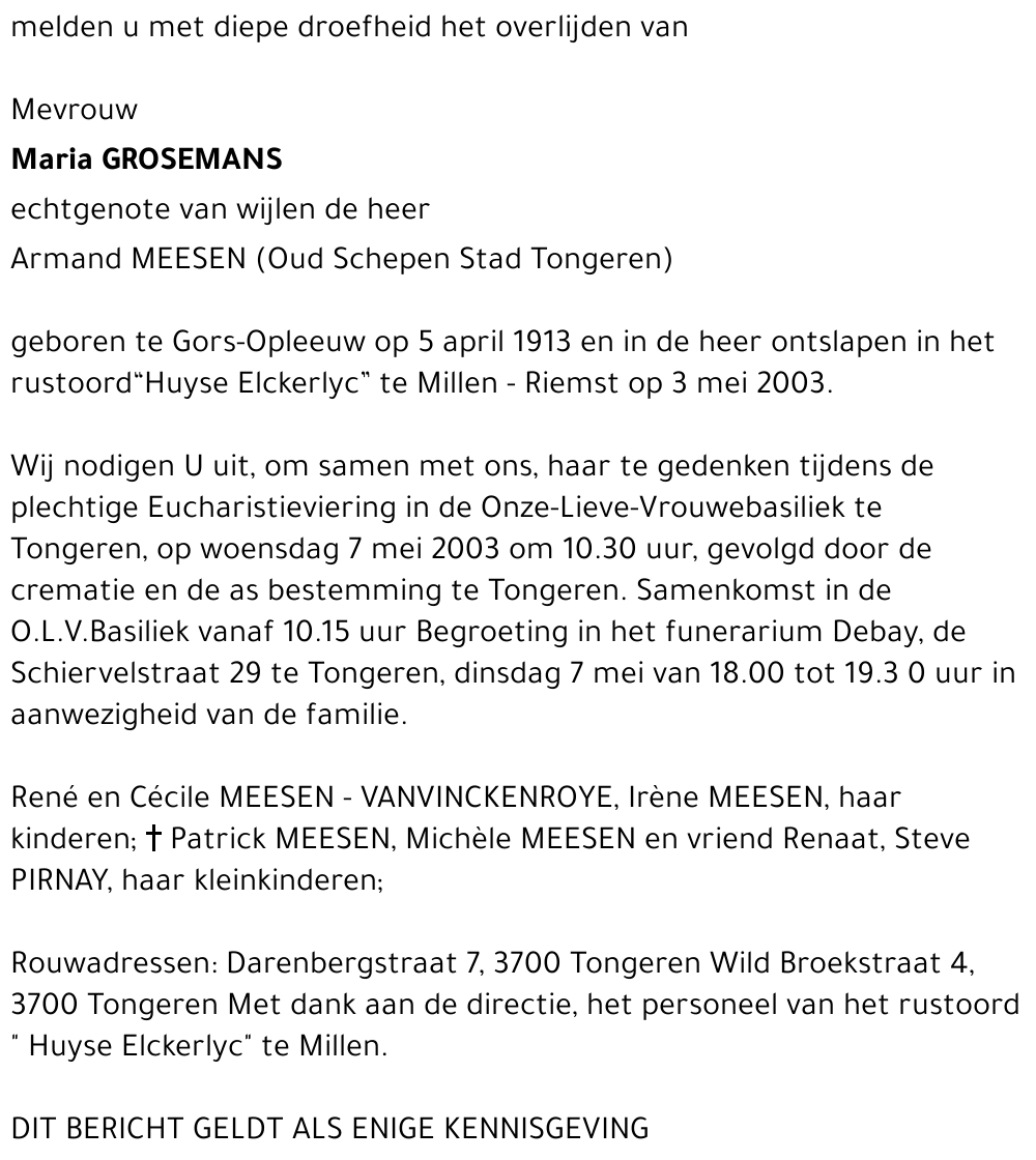 Maria GROSEMANS