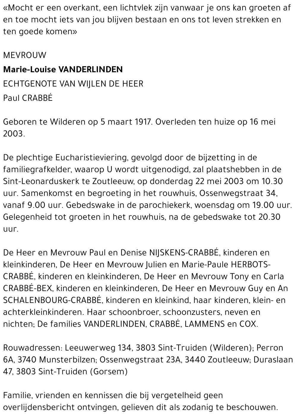Marie-Louise Vanderlinden
