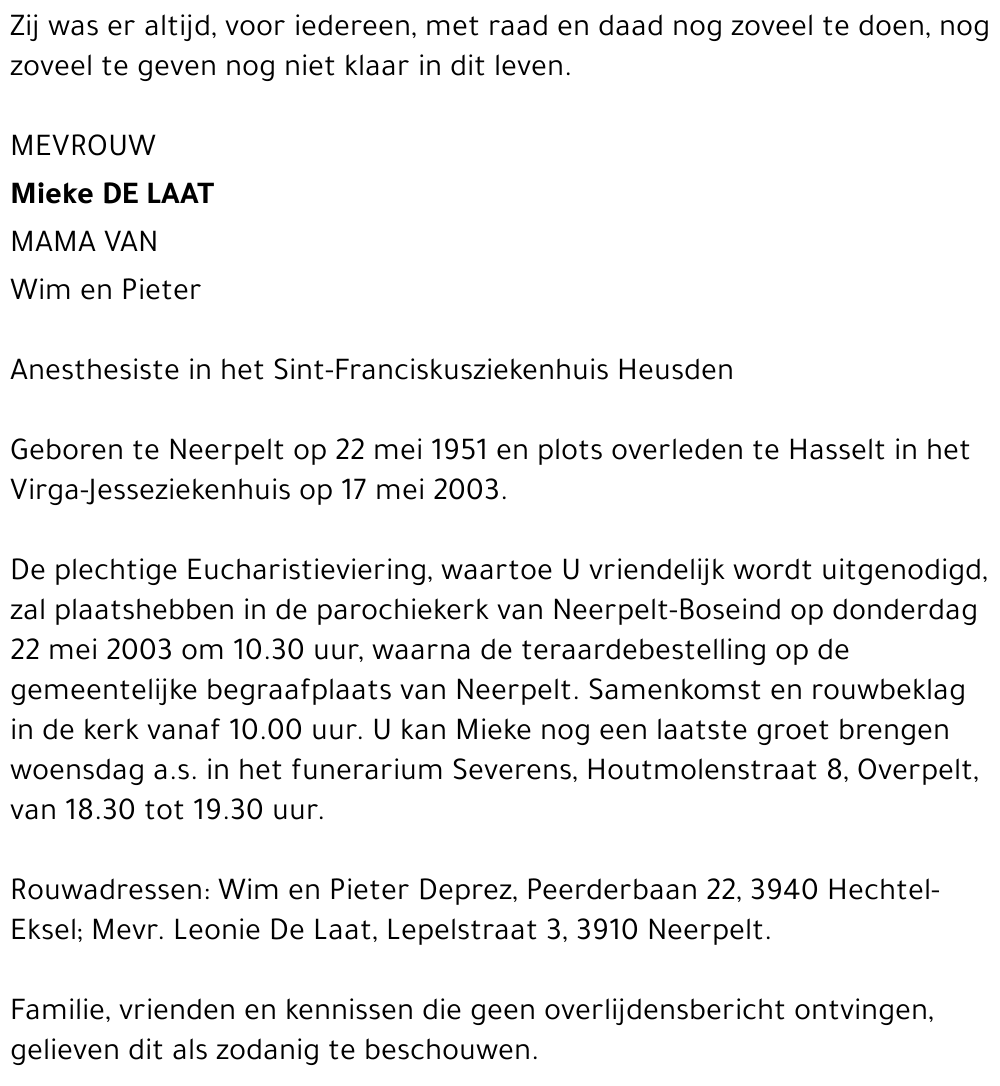 Mieke De Laat