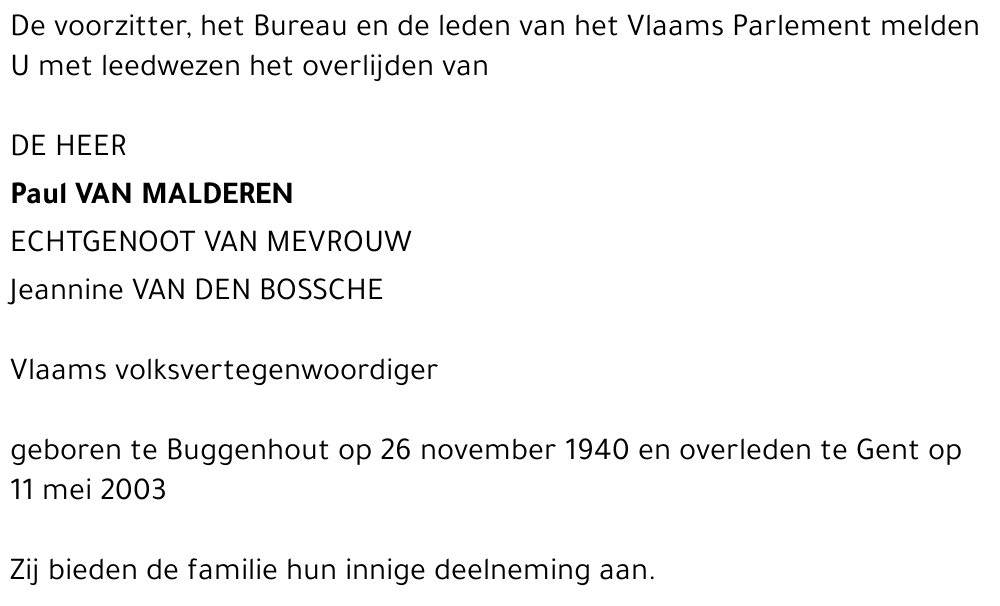 Paul Van Malderen
