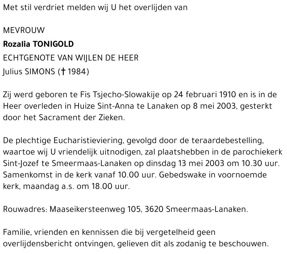 Rozalia Tonigold