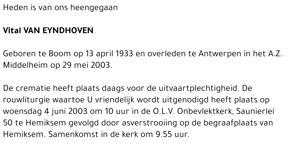 Vital Van Eyndhoven