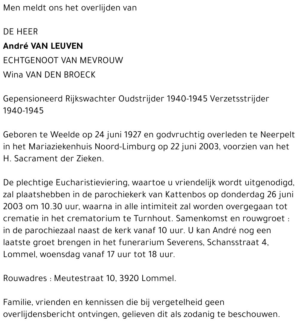 André Van Leuven