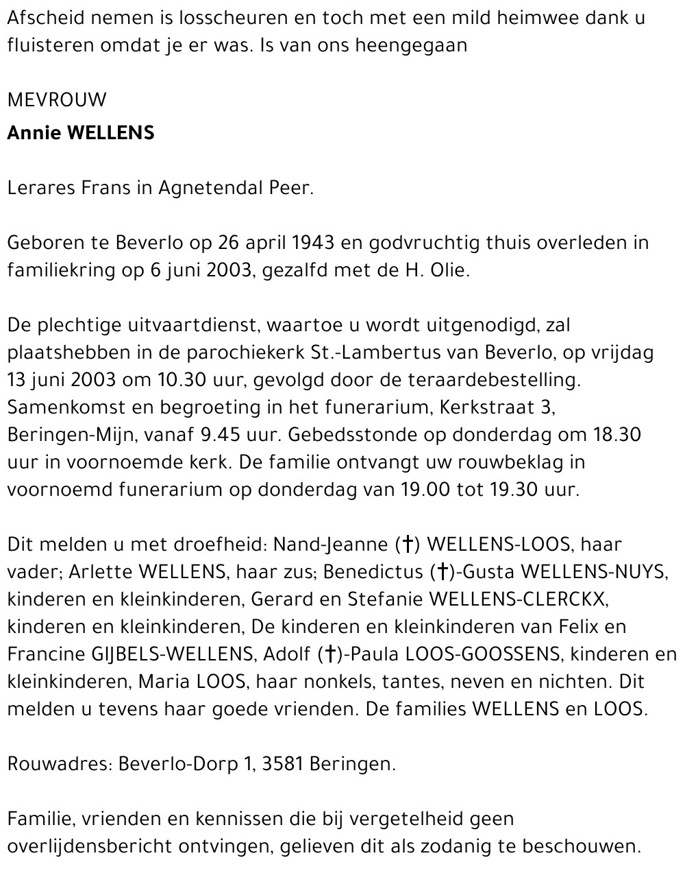 Annie Wellens